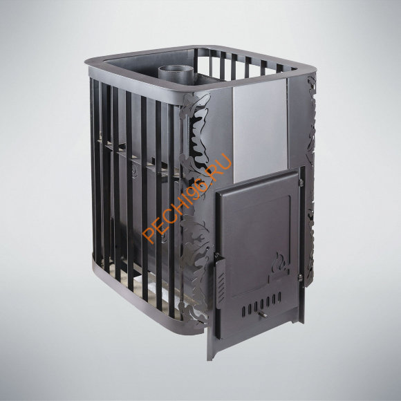 Печь банная Варвара Каменка укороченная топка, сталь 6 мм