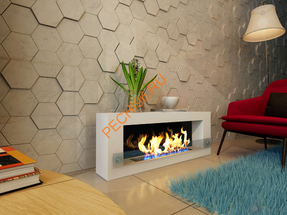 Биокамин ZeFire Constant 1200 белый со стемалитом Биокамин ZeFire Constant 1200 белый со стемалитом