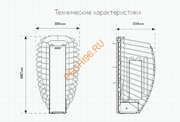 Электрическая печь HARVIA Spirit SP60E с камнями R-991 Электрическая печь HARVIA Spirit SP60E с камнями R-991