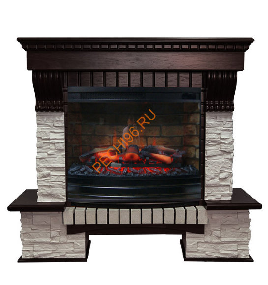 Электрокамин InterFlame Экстер Сланец с очагом Panoramic 25-30 LED FX