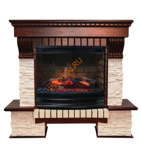 Электрокамин InterFlame Экстер Сланец с очагом Panoramic 25-30 LED FX