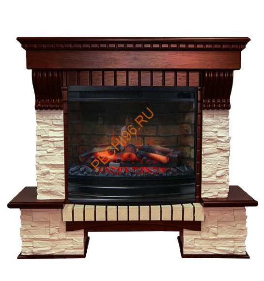 Электрокамин InterFlame Экстер Сланец с очагом Panoramic 25-30 LED FX