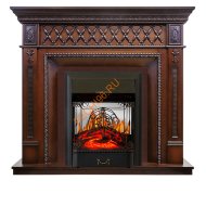 Электрокамин Royal Flame Alexandria махагон коричневый антик с очагом Majestic FX M Электрокамин Royal Flame Alexandria махагон коричневый антик с очагом Majestic FX M