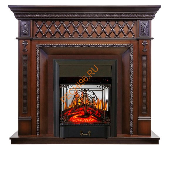 Электрокамин Royal Flame Alexandria махагон коричневый антик с очагом Majestic FX M