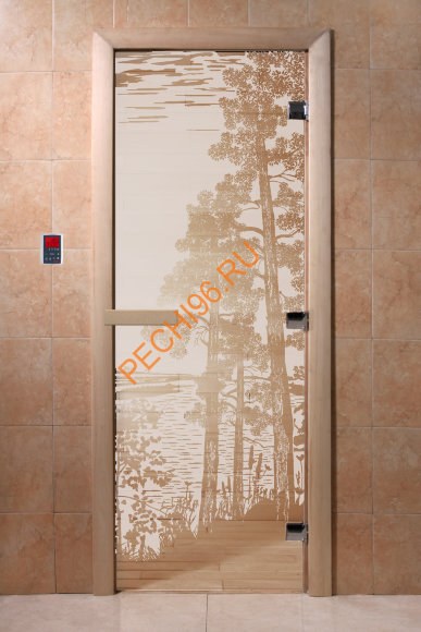 Дверь стеклянная DoorWood «Рассвет сатин», 1700х700 мм Дверь стеклянная DoorWood «Рассвет сатин», 1700х700 мм