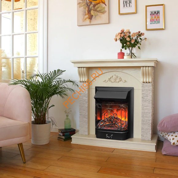 Электрокамин RealFlame Corfino STD/EUG/18 с очагом Majestic Lux BL