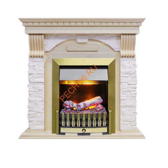Электрокамин Dimplex Dublin с очагом Danville Antique Brass FB2 слоновая кость Электрокамин Dimplex Dublin с очагом Danville Antique Brass FB2 слоновая кость