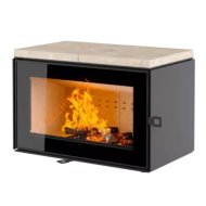 Печь-камин АСТОВ КУБ 800 Крема беж