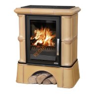 Печь-камин ABX Bavaria L кафельный цоколь чугунная вставка