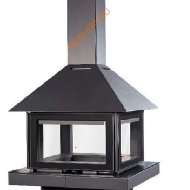 Камин ROCAL Giselle 90 Graffiti центральный стальной