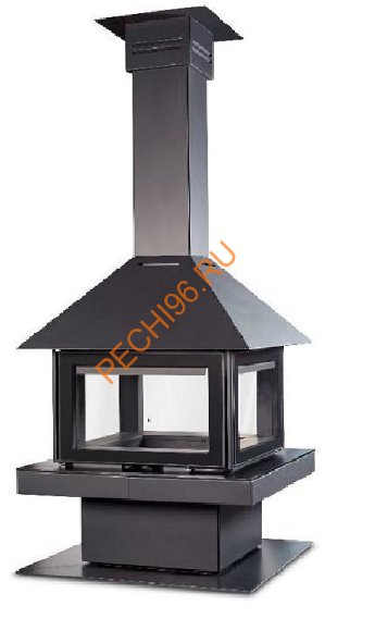 Камин ROCAL Giselle 90 Graffiti центральный стальной