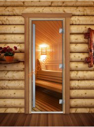 Дверь стеклянная DoorWood «Престиж», 800х2000мм, с фотопечатью «Сауна Люкс» Дверь стеклянная DoorWood «Престиж», 800х2000мм, с фотопечатью «Сауна Люкс»