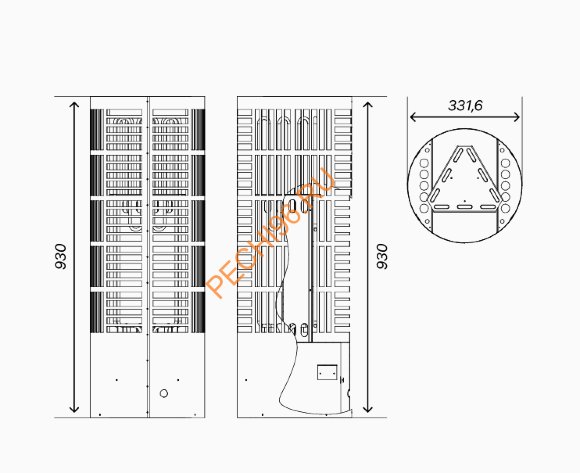 Электрическая печь BORN Line 70Е, 7 кВт Электрическая печь BORN Line 70Е, 7 кВт