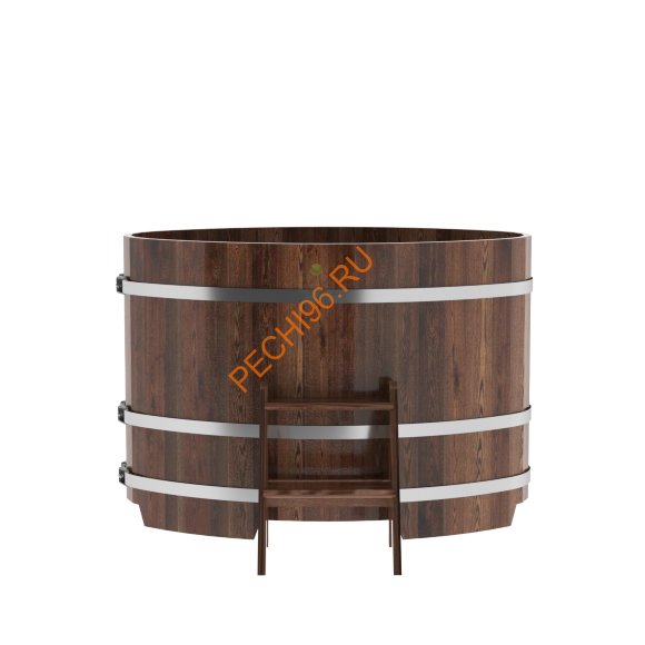 Купель для бани BentWood овальная из морёной лиственницы Премиум, 0,80х1,42 м