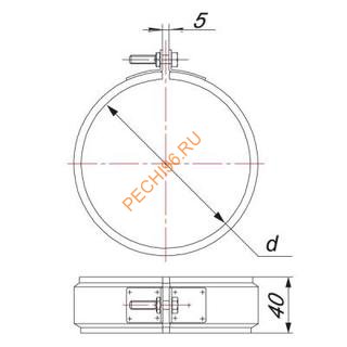 Хомут соединительный ВУЛКАН VHR d 180