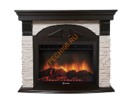 Электрокамин Electrolux Sphere Plus EFP/P-2720RLS с порталом Firelight Torre 25S, камень белый, венге Электрокамин Electrolux Sphere Plus EFP/P-2720RLS с порталом Firelight Torre 25S, камень белый, венге
