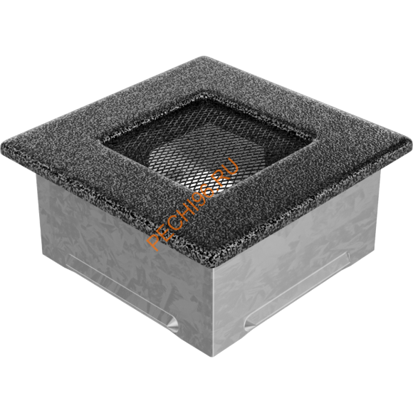 Вентиляционная решетка Kratki 11CS 110х110 мм черная/серебро Вентиляционная решетка Kratki 11CS 110х110 мм черная/серебро