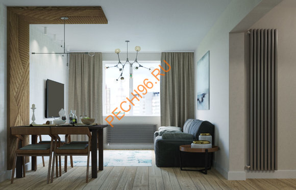 Радиатор трубчатый Loten Grey V 180/1000 4 с боковое подключение