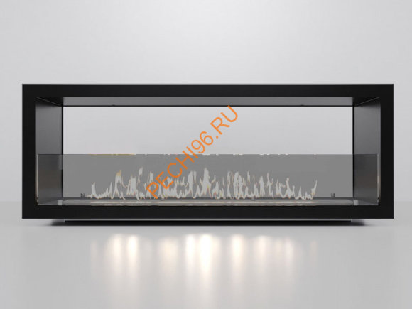 Биокамин сквозной 2000х500х300 мм, стекло тонированное