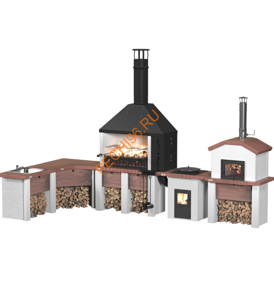 Стол-мойка Барбекю центр Боярыня Кантри