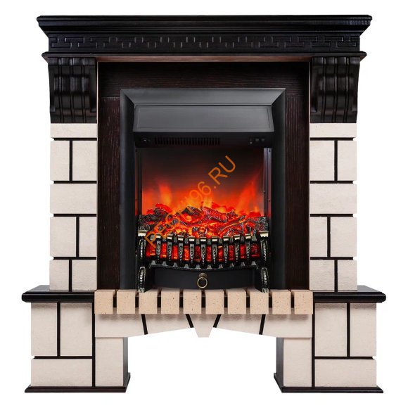 Электрокамин Stone STD АО с очагом Fobos Lux BL