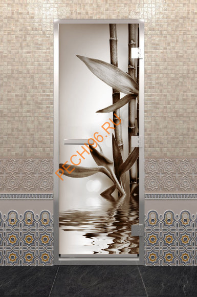 Дверь стеклянная DoorWood Хамам с фотопечатью «Спокойствие», 1900х700 мм Дверь стеклянная DoorWood Хамам с фотопечатью «Спокойствие», 1900х700 мм