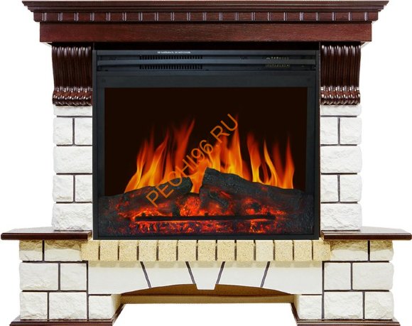 Электрокамин Royal Flame Pierre Luxe темный дуб/белый с очагом Jupiter FX New