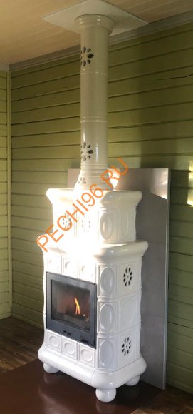 Печь-камин КимрПечь Медальон пристенный двухъярусный Белый Печь-камин КимрПечь Медальон пристенный двухъярусный Белый