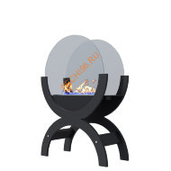 Биокамин Русский огонь Санрайз макс напольный черный