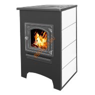 Печь-Камин Этна ДТ-4С Бежевый с плитой