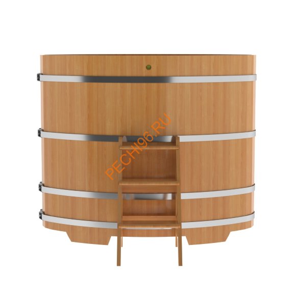Купель для бани BentWood овальная из лиственницы Премиум, 0,92х1,66 м