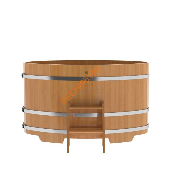 Купель для бани BentWood овальная из лиственницы Премиум, 0,92х1,66 м
