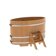 Купель для бани BentWood овальная из лиственницы Премиум, 0,92х1,66 м Купель для бани BentWood овальная из лиственницы Премиум, 0,92х1,66 м