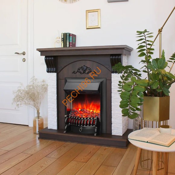 Электрокамин RealFlame Corfino STD/EUG/18 с очагом Fobos Lux BL