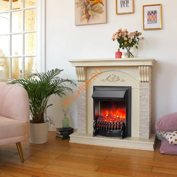 Электрокамин RealFlame Corfino STD/EUG/18 с очагом Fobos Lux BL