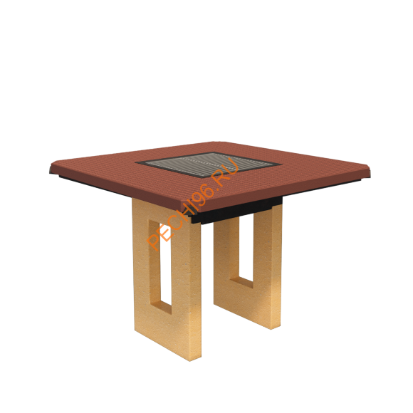 Квадратный стол-гриль Барбекю центр Барон