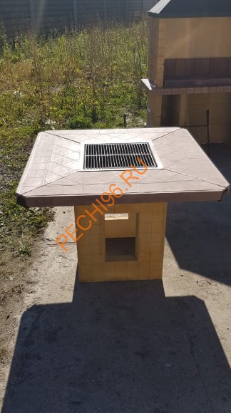 Квадратный стол-гриль Барбекю центр Барон