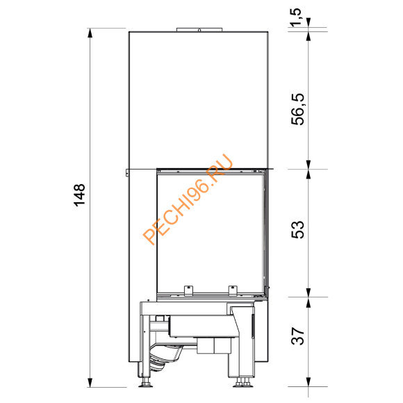 Каминная топка EdilKamin WINDO2 50 V