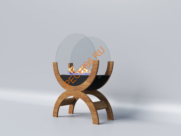 Биокамин Русский огонь Санрайз макс напольный дерево