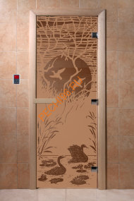 Дверь стеклянная DoorWood «Лебединое озеро бронза матовая», 1900х800 мм Дверь стеклянная DoorWood «Лебединое озеро бронза матовая», 1900х800 мм