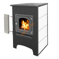 Печь-Камин Этна ДТ-4С Бежевый с плитой и т/о