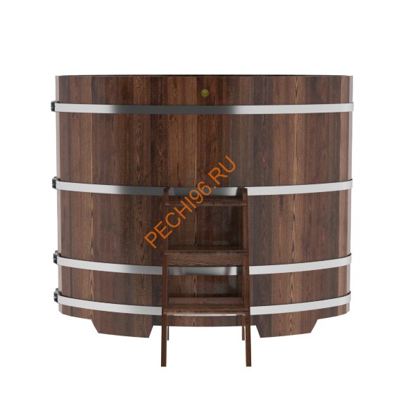Купель для бани BentWood овальная из морёной лиственницы Премиум, 0,92х1,66 м