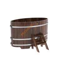 Купель для бани BentWood овальная из морёной лиственницы Премиум, 0,92х1,66 м