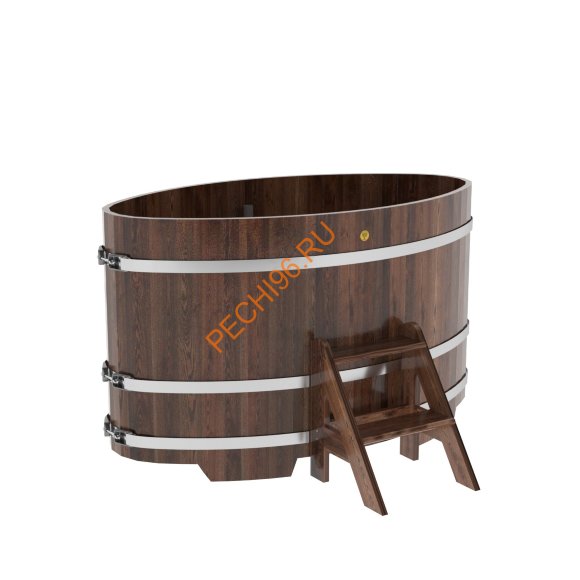 Купель для бани BentWood овальная из морёной лиственницы Премиум, 0,92х1,66 м