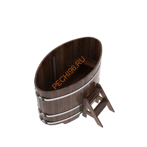 Купель для бани BentWood овальная из морёной лиственницы Премиум, 0,92х1,66 м