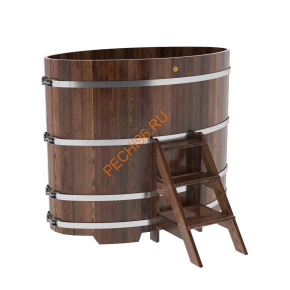 Купель для бани BentWood овальная из морёной лиственницы Премиум, 0,92х1,66 м