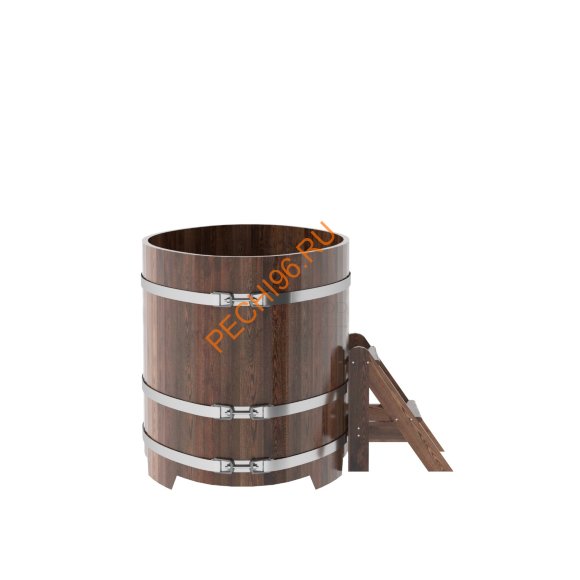 Купель для бани BentWood овальная из морёной лиственницы Премиум, 0,92х1,66 м