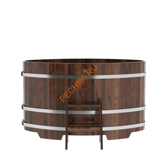 Купель для бани BentWood овальная из морёной лиственницы Премиум, 0,92х1,66 м