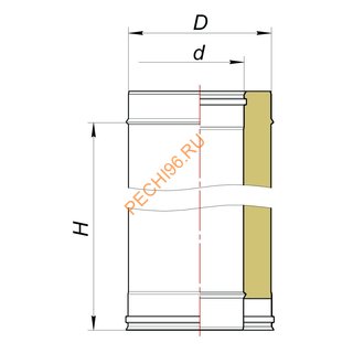 Труба ВУЛКАН VBR D115/215 мм, L250 мм, нерж 0.5, черная Труба ВУЛКАН VBR D115/215 мм, L250 мм, нерж 0.5, черная