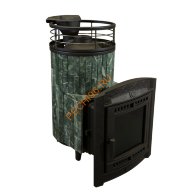 Печь банная Атмосфера L Змеевик ламель+сетка, с тоннелем